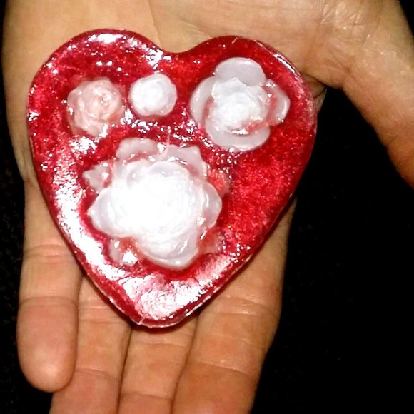 Heart and Rose Homemade All Natural Soap - Picture 8 of 9